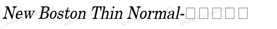 New Boston Thin Normal字体转换